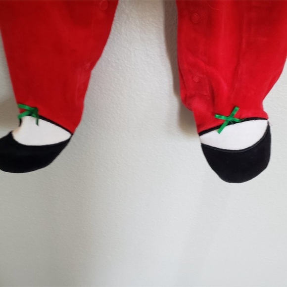 'Little Me My First Christmas' Velour Footie Outfit 3 Mo - Picture 4 of 4